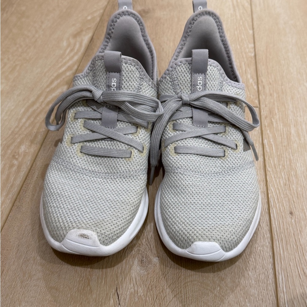 Adidas Light Gray Mesh Sneakers
